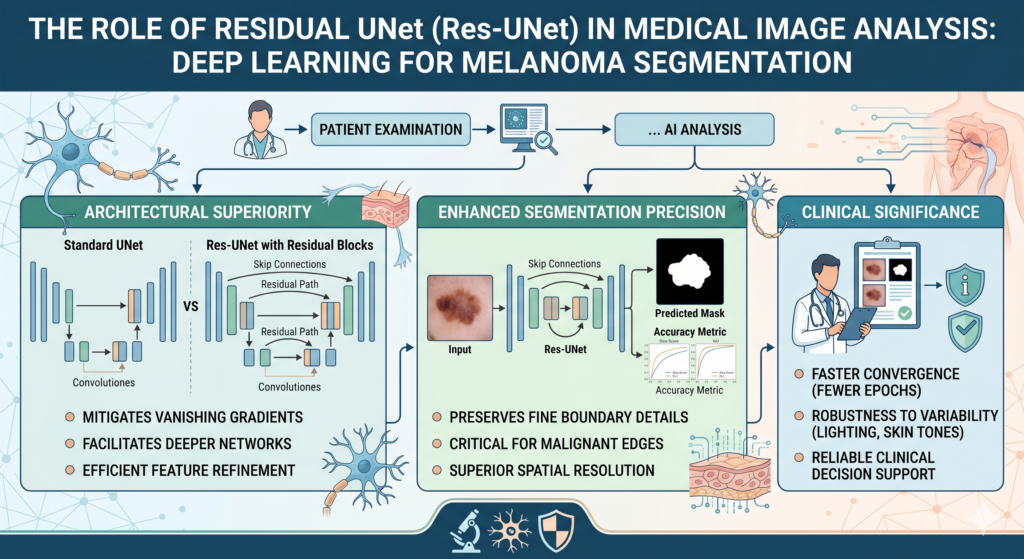 Deep Learning Skin Melanoma Segmentation using Res-UNet