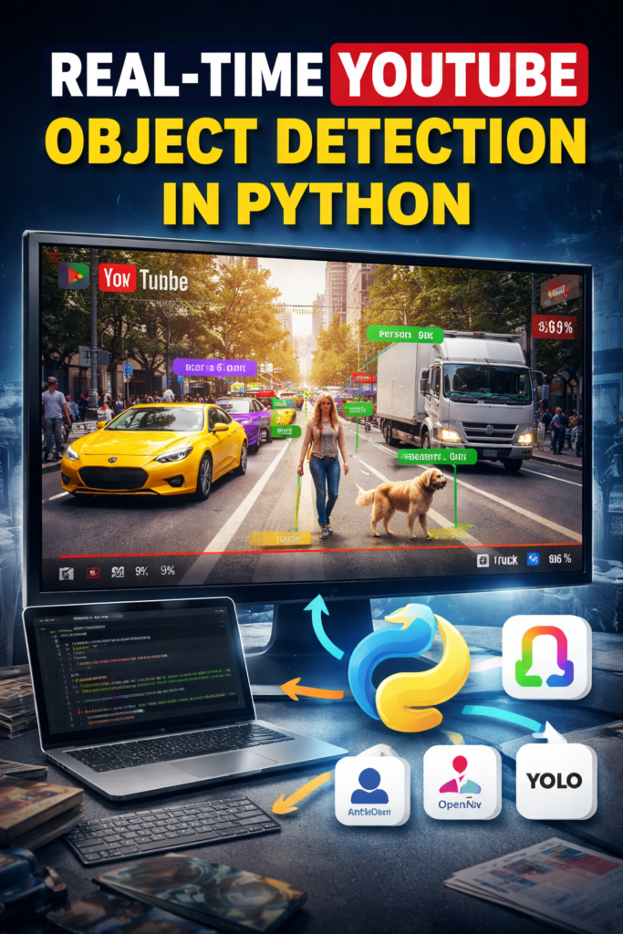 YouTube Stream Frame Extraction And Real-Time YOLOv8 Detection