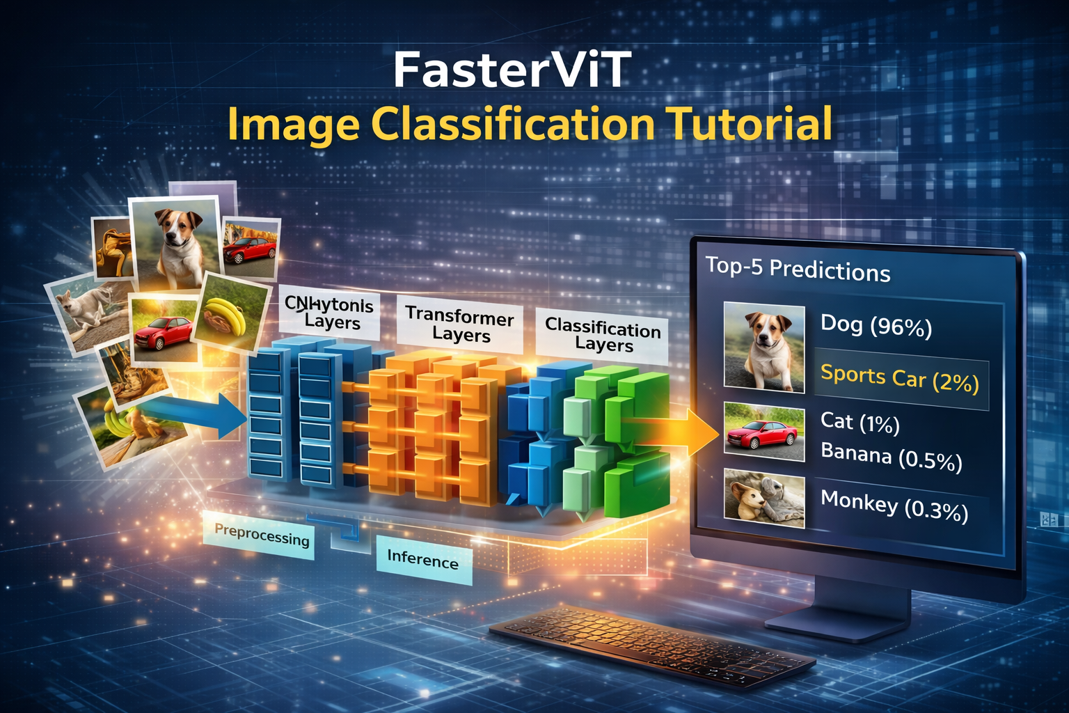 FasterViT Image Classification Tutorial Python Video Pipeline