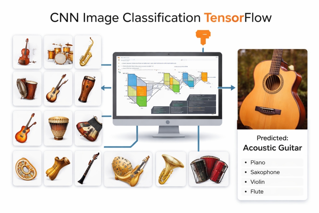 CNN Image Classification With TensorFlow: 30 Musical Instruments Tutorial