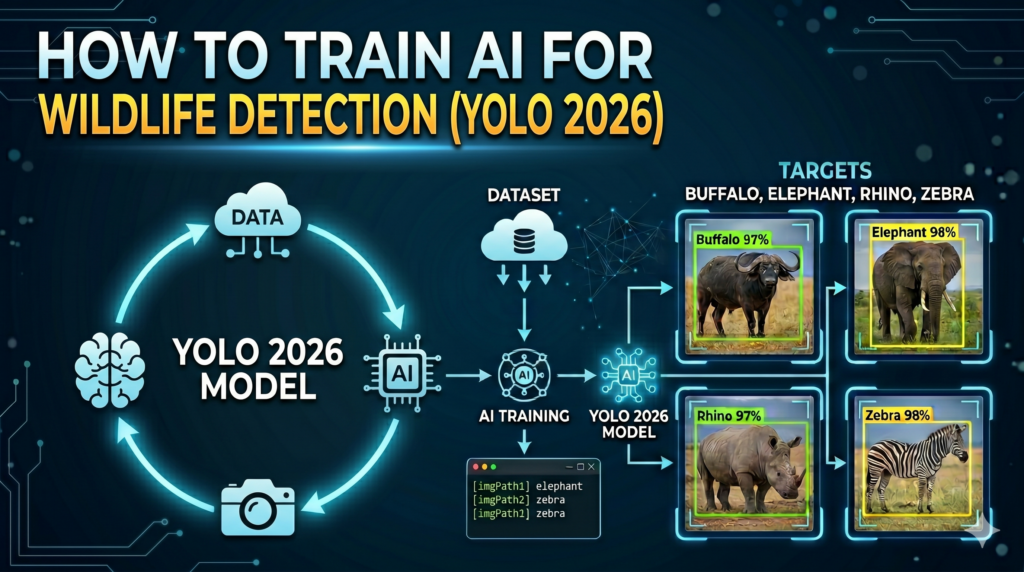 Train YOLO for African Wildlife Detection 1 How to Train AI for Wildlife Detection (YOLO 2026)