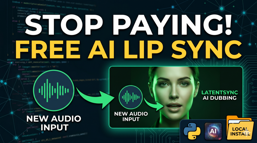 How to Run Free Open Source Lip Sync AI 1 Stop Paying for AI Dubbing Run LatentSync Locally