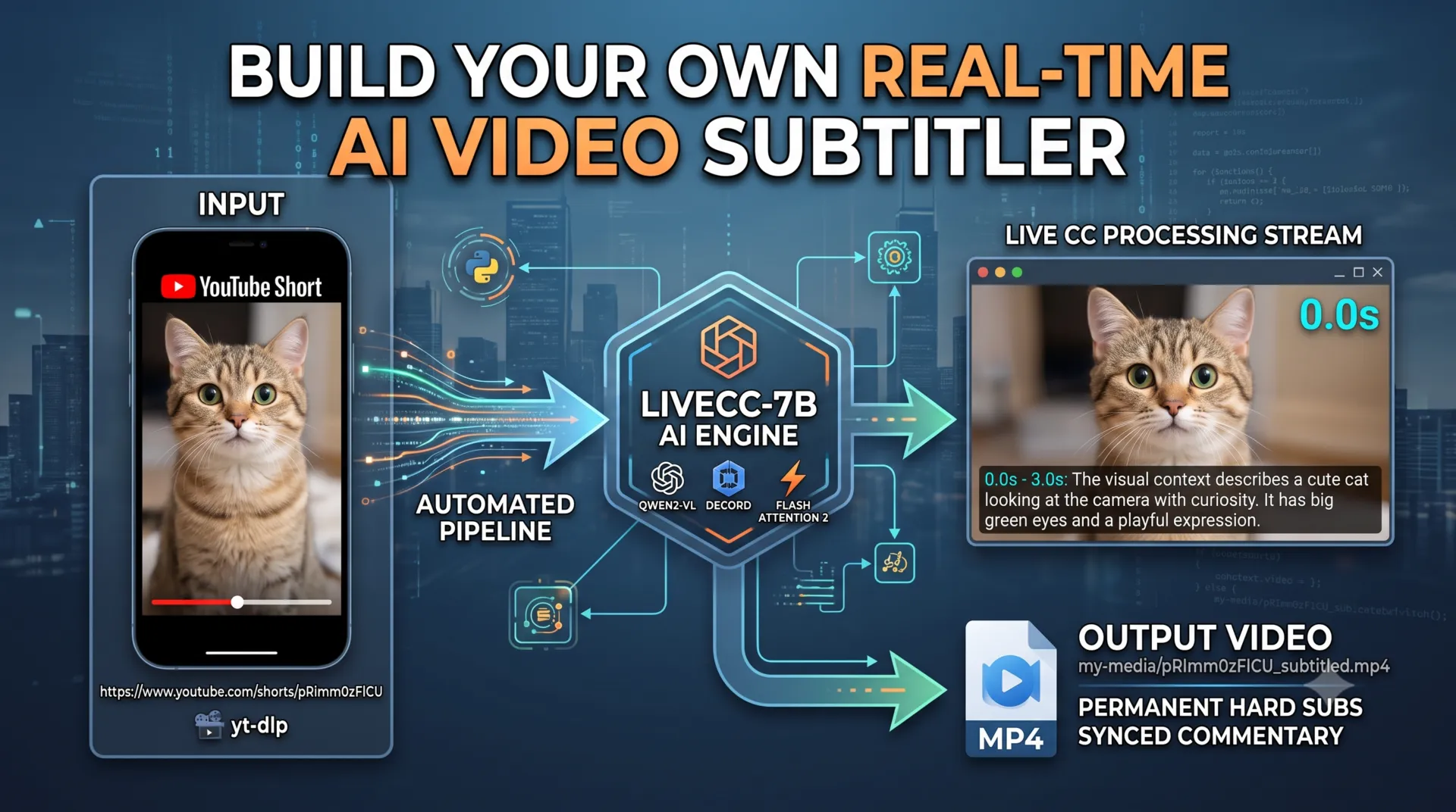 Build Real Time Video Captioning Python Pipelines with LiveCC 1 LiveCC Build Your Own Real-Time AI Video Subtitler