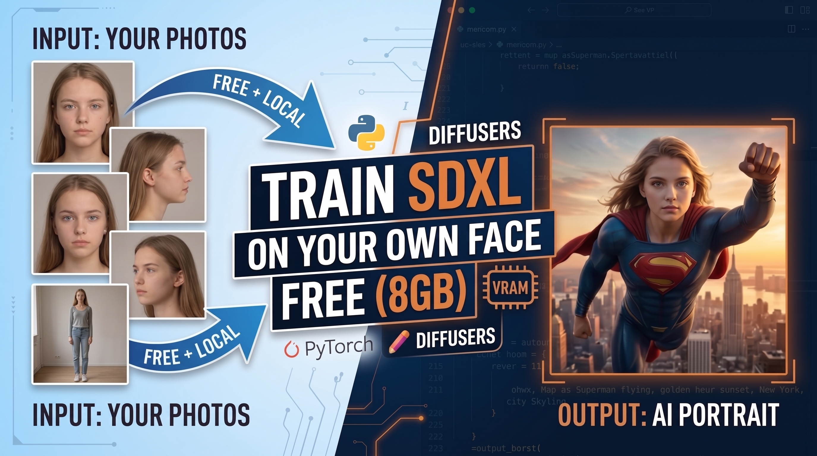 The Complete Guide to Training SDXL LoRA on Your Own Face 1 Train SDXL On Your Own Face Free (8GB)